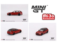BMW M3 COMPETITION TOURING G81 TORONTO RED METALLIC 1/64 SCALE DIECAST CAR MODEL BY TSM MINI GT MGT00700