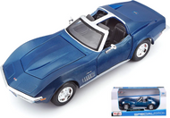 1970 CHEVROLET CORVETTE STINGRAY BLUE 1/24 SCALE DIECAST CAR MODEL BY MAISTO 31202