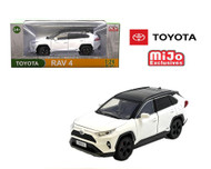 TOYOTA RAV 4 HYBRID XSE WHITE WITH OPENINGS 1/24 SCALE DIECAST CAR MODEL USA EXCLUSIVE H08666WHBK