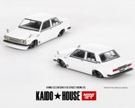 DATSUN 510 STREET NISMO V2 WHITE 1/64 SCALE DIECAST CAR MODEL BY MINI GT KAIDO HOUSE KHMG122