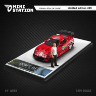 MAZDA RX-7 FAST & FURIOUS WITH DOM FIGURE 1/64 SCALE DIECAST CAR MODEL BY MINI STATION MSRX7DOM