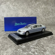 MERCEDES BENZ MAYBACH 62 BLUE & SILVER 1/64 SCALE DIECAST CAR MODEL BY STANCE HUNTERS SHMAYBL