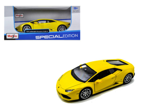 Lamborghini Huracan LP610-4 Yellow 1/24 Scale Diecast Car Model By Maisto 31509