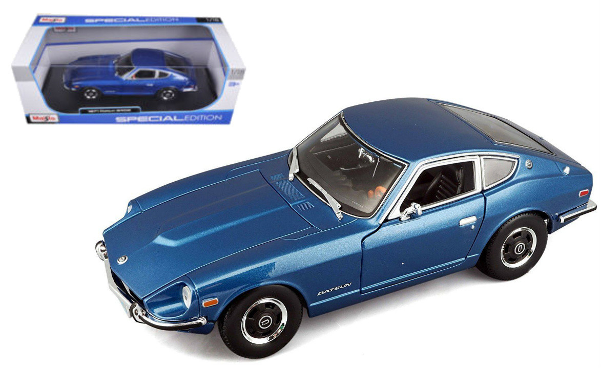 1971 Datsun 240z 240 Z Nissan Fairlady Z Blue 1 18 Scale Diecast Car Model By Maisto
