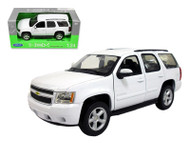 2008 Chevrolet Tahoe SUV Street Version White 1/24 Scale Diecast Car Model By Welly 22509