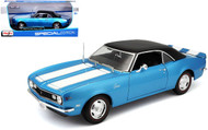 1968 Chevrolet Camaro Z28 Coupe Hard Top Blue 1/18 Scale Diecast Car Model By Maisto 31685