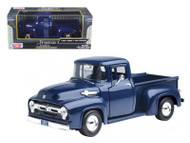 1956 Ford F-100 Pickup Truck Blue 1/24 Scale Diecast Model By Motor Max 73235