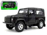 LAND ROVER DEFENDER BLACK SUV 1/24 SCALE DIECAST CAR MODEL BY WELLY 22498