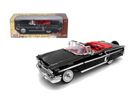 1958 Chevrolet Impala Convertible Black 1/18 Scale Diecast Car Model By Motor Max 73112