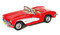 1959 Chevrolet Corvette Convertible Red 1/24 Scale Diecast Car Model By Motor Max 73216