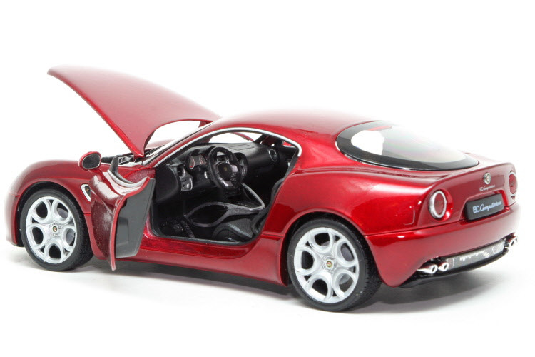 Alfa Romeo 8C Competizione Red 1/18 Scale Diecast Car Model By Welly 18013