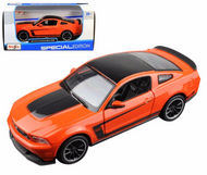 2012 FORD MUSTANG BOSS 302 ORANGE 1/24 SCALE DIECAST CAR MODEL BY MAISTO 31269