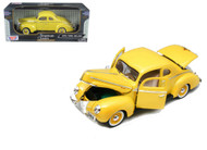 1940 Ford Deluxe Yellow 1/18 Scale Diecast Car Model By Motor Max 73108