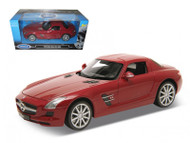 Mercedes Benz SLS AMG Gullwing Red 1/24 Scale Diecast Car Model By Welly 24025