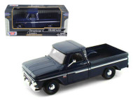 1966 Chevrolet C-10 Fleetside Pickup Truck Dark Blue 1/24 Scale Diecast Model By Motor Max 73355
