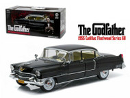 1955 CADILLAC FLEETWOOD SERIES 60 BLACK THE GODFATHER 1/18 SCALE DIECAST CAR MODEL BY GREENLIGHT 12949