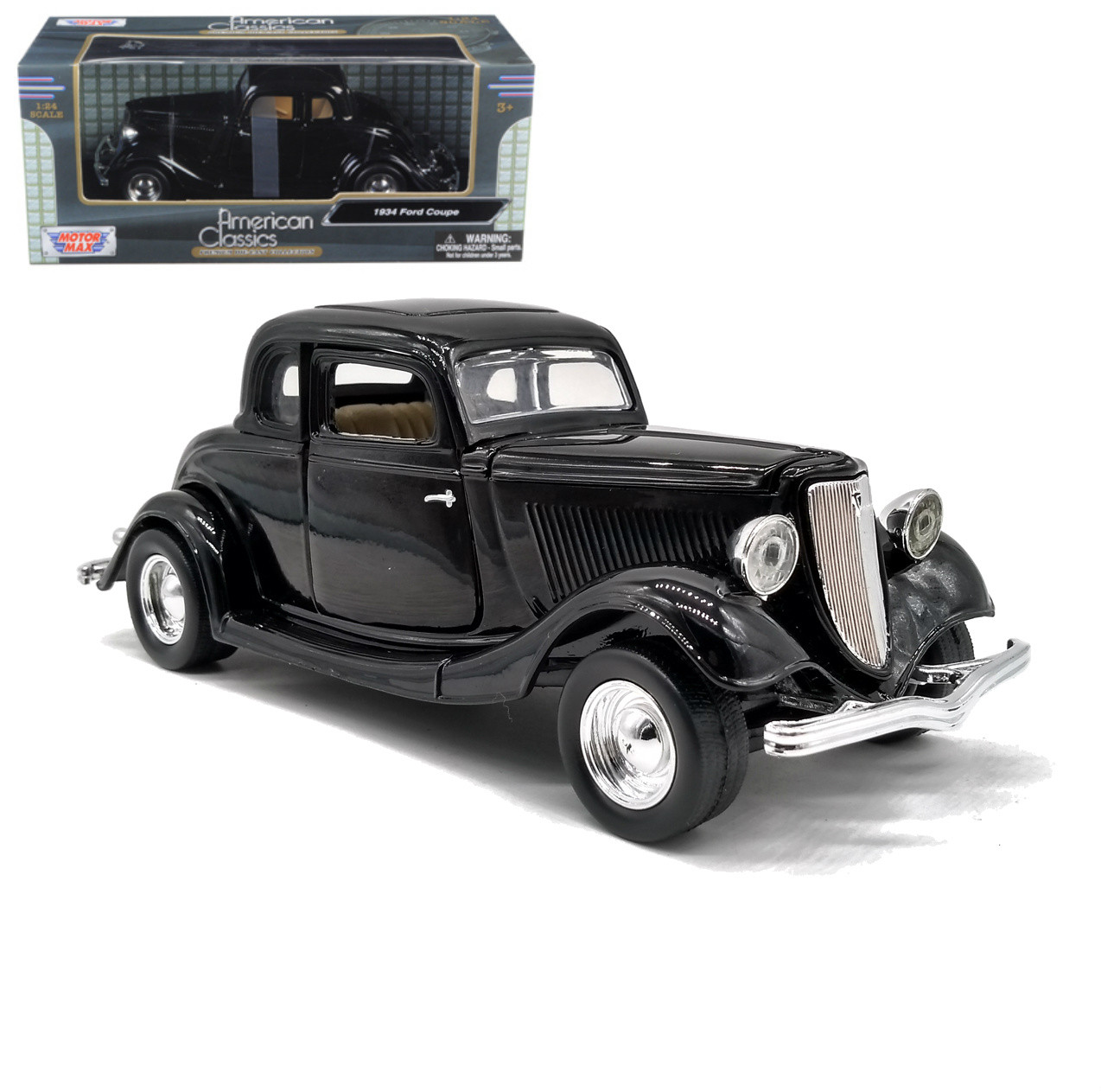 1932 FORD COUPE BURGUNDY 1/24 DIECAST MODEL CAR BY MOTORMAX 73251