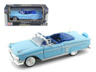 1958 Chevrolet Impala Convertible Blue 1/24 Scale Diecast Car Model By Motor Max 73267