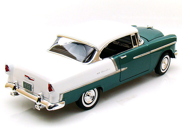 1955 CHEVROLET BEL AIR HARD TOP GREEN 1:18 DIECAST MODEL CAR BY MOTORMAX 73185 