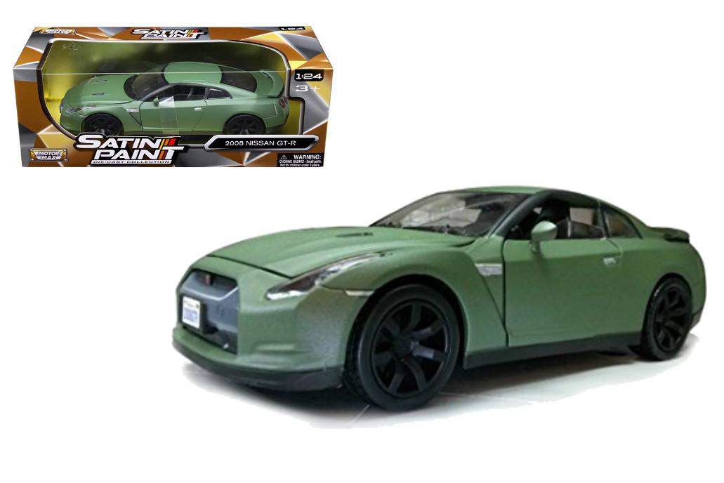 1:24 Nissan GT-R GTR Diecast Model Roadster Car Matte Black