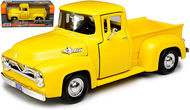 1955 FORD F-100 PICKUP TRUCK YELLOW 1/24 SCALE DIECAST CAR MODEL BY MOTOR MAX 79341
