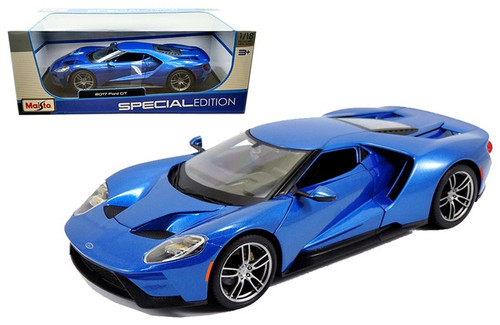 2017 Ford GT Blue 1/18 Scale Diecast Car Model By Maisto 31384