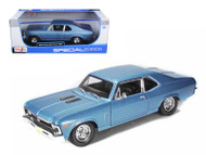1970 Chevrolet Nova SS Super Sport Blue 1/18 Scale Diecast Car Model By Maisto 31132
