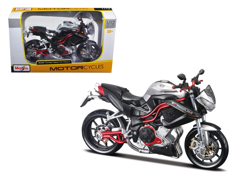 Maisto 1:12 Benelli TNT Titanium Assembly Kit Motorcycle Metal Motocross Model 