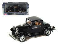 1932 Ford Coupe Black 1/24 Scale Diecast Car Model By Motor Max 73251