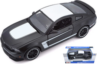 2012 FORD MUSTANG BOSS 302 MATT BLACK 1/24 SCALE DIECAST CAR MODEL MAISTO 31269