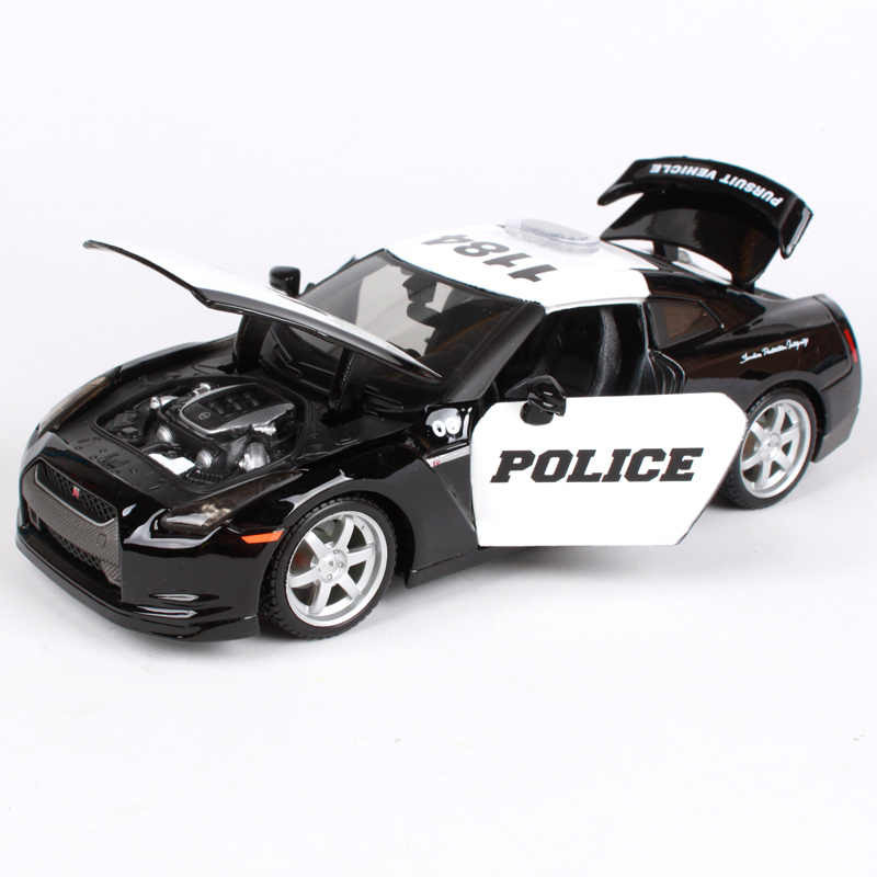 Autoridad 15494-16GTR Maisto 2009 Nissan Skyline GT-R R35 1/64 coche de policía 