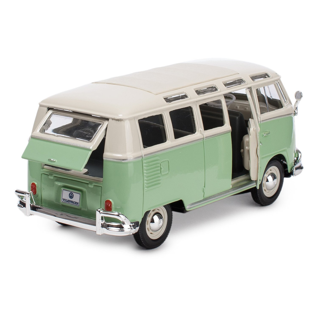 Maisto 1:24 1:25 Custom shop Bugz Volkswagen VW Samba Camper bus Van Green White 