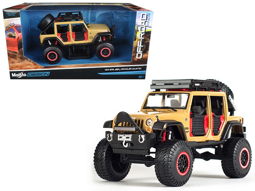 2015 Jeep Wrangler Unlimited Brown Off Road Kings 1/24 Diecast Model By Maisto 32523