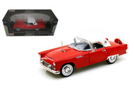 1956 FORD THUNDERBIRD T BIRD HARD TOP RED 1/18 SCALE DIECAST CAR MODEL BY MOTOR MAX 73176