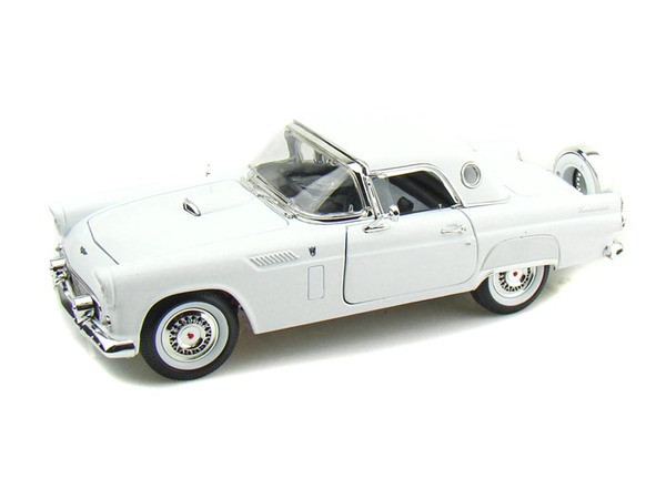 1956 FORD THUNDERBIRD WHITE TIMELESS CLASSICS 1:18 DIECAST CAR BY MOTORMAX 73176 