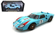 1966 Ford GT-40 MK II #1 Light Blue 1/18 Scale Diecast Car Model By Shelby Collectibles SC 411