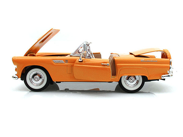 1956 Ford Thunderbird Orange 1/24 Diecast Car Model by Motormax