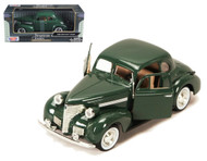 1939 Chevrolet Coupe Green 1/24 Scale Diecast Car Model By Motor Max 73247