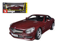 Mercedes SL 500 Coupe Red 1/24 Scale Diecast Car Model By Bburago 21067
