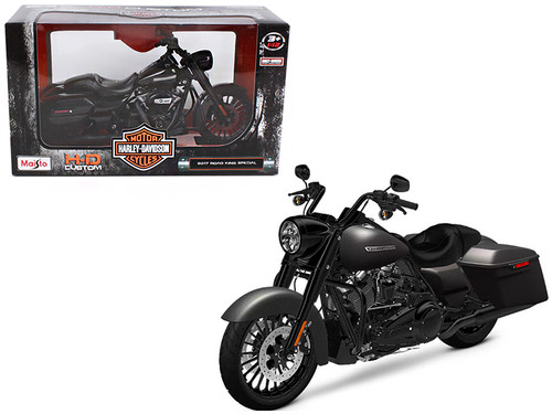 2017 Harley Davidson King Road Special Black Motorcycle Model 1/12 Scale By Maisto 32336