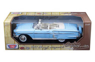 1958 Chevrolet Impala Convertible Blue 1/18 Scale Diecast Car Model By Motor Max 73112