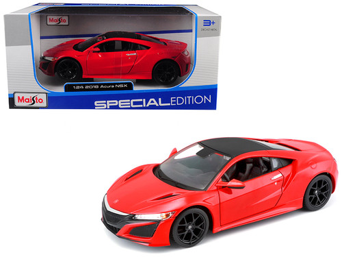 2017 Acura NSX Red JDM 1/24 Scale Diecast Car Model By Maisto 31234
