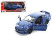 2018 Ford Mustang GT Blue 1/24 Scale Diecast Model By Motor Max 79352