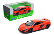 McLaren 675LT Coupe Red 1/24 Scale Diecast Car Model By Welly 24089