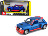 1982 Renault 5 Turbo Blue 1/24 Scale Diecast Car Model By Bburago 21088