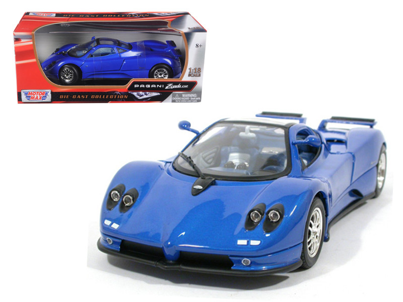 Pagani Zonda C12 Blue 1  24 Scale Diecast Car Model By