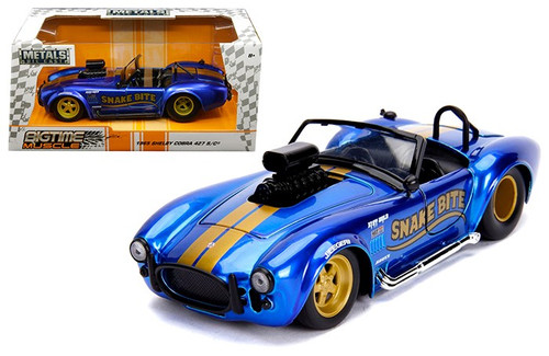 1967 SHELBY COBRA 427 S/C WITH BLOWER CANDY BLUE 1/24 SCALE BY JADA 30706