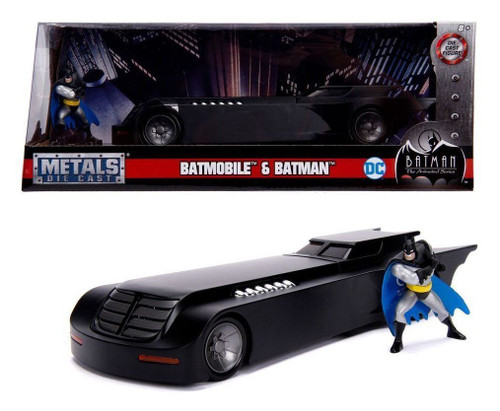 BATMAN ANIMATED SERIES BATMOBILE WITH FIGURE 1/24 SCALE DIECAST CAR MODEL BY JADA TOYS 30916