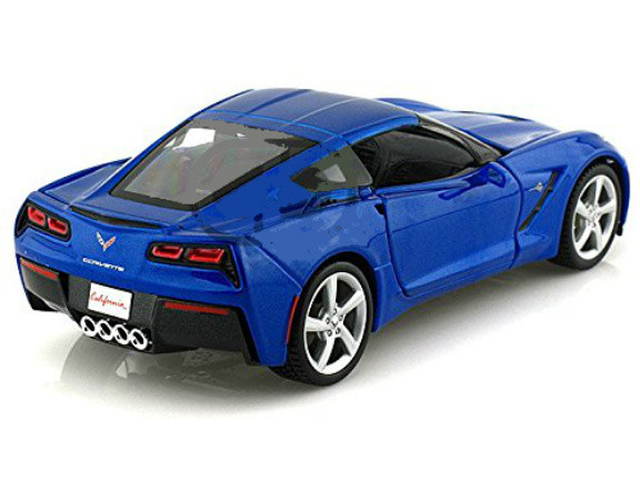 CHEVROLET Corvette Stingray c7 2014 Blu Metallizzato modello di auto 1:24 Maisto 