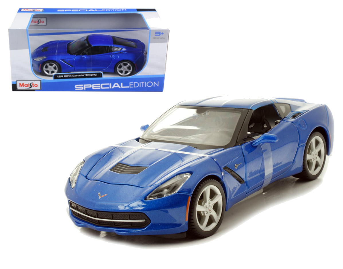 Maisto 2014 Chevrolet Corvette C7 Coupe Blue 1/24 Model Car 